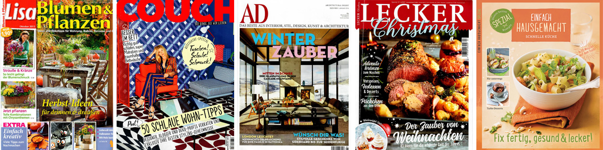 Abbildungen von Designzeitungen
