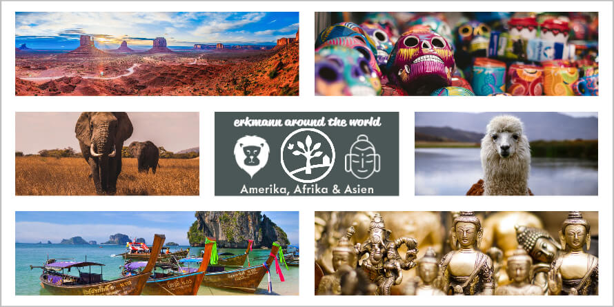 erkmann around the world Amerika Afrika Asien